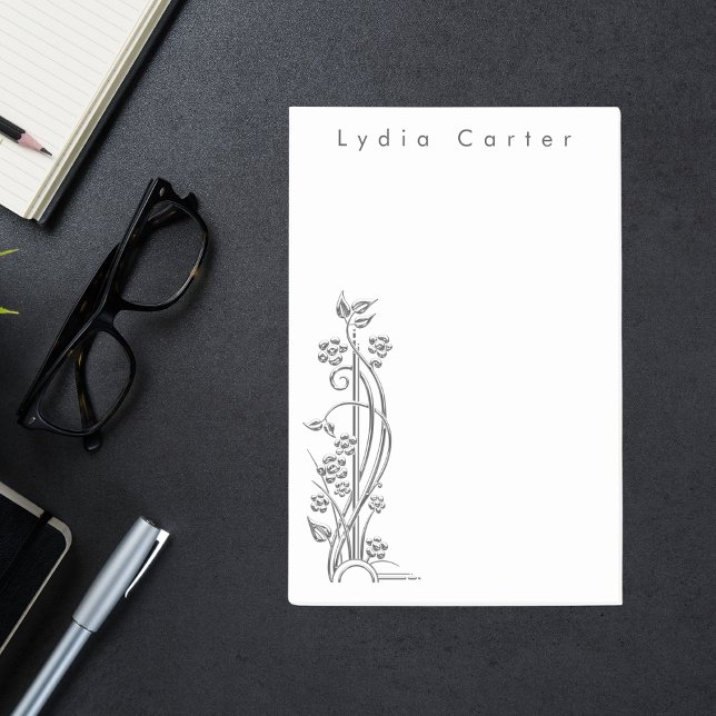 Post-it® Noir et blanc de base minimal simple (Créateur téléchargé)