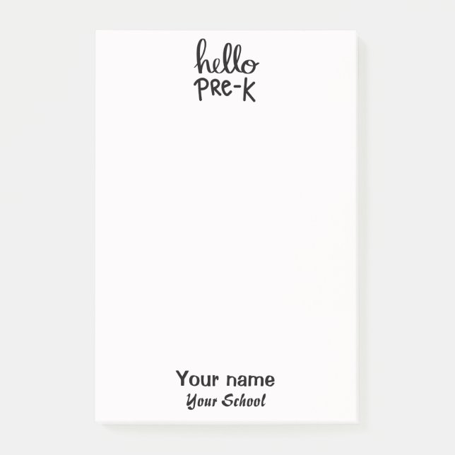 Post-it® Noir et blanc pré-K (Devant)