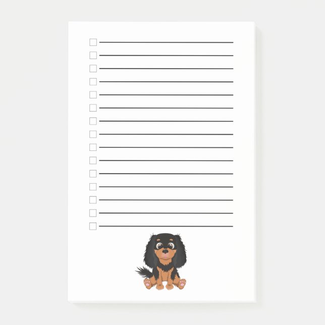 Post-it® Noir et Tan Cavalier King Charles Spaniel     (Devant)