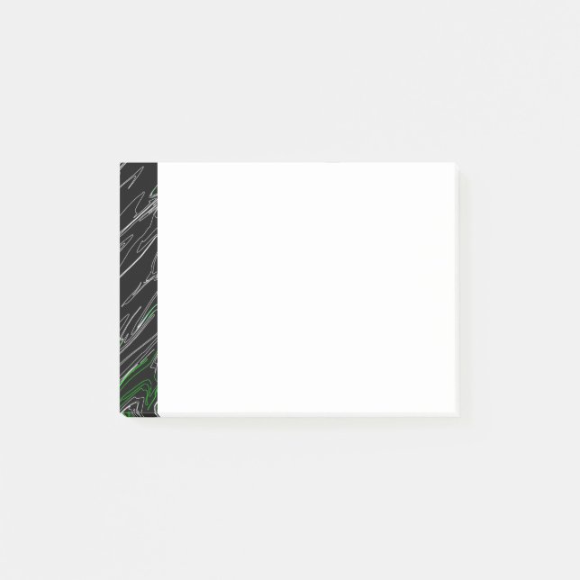 Post-it® Noir marbré vert (Devant)