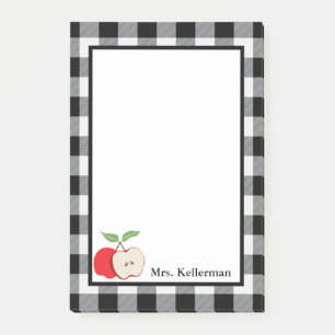 Post-it® Nom blanc noir 4 x 6 de professeur de contrôle de