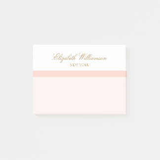 Post-it® Nom blanc rose pâle