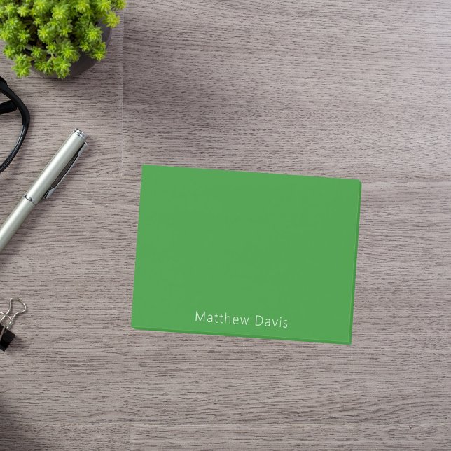 Post-it® Nom blanc vert de forêt (Créateur téléchargé)