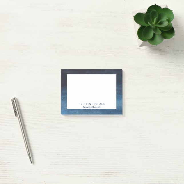 Post-it® Nom commercial simple Marine Blue Modern (Bureau)