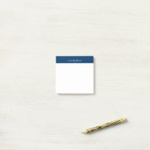 Nom complet professionnel moderne bleu marine mono