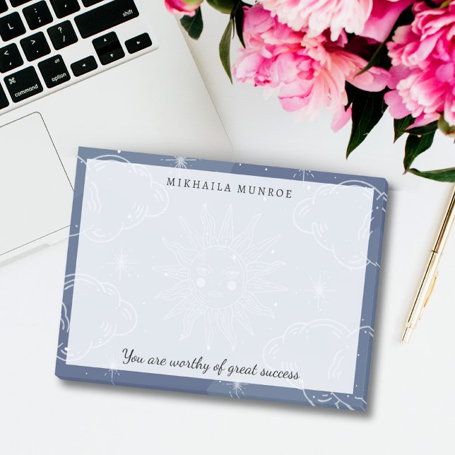 Post-it® Nom d'affirmation quotidienne céleste féminine min (Créateur téléchargé)