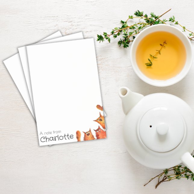 Post-it® Nom de chats de dessin animé orange mignons (Créateur téléchargé)