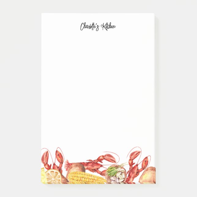 Post-it® Nom de la fête d'été Bouillabaisse d'écrevisses (Devant)