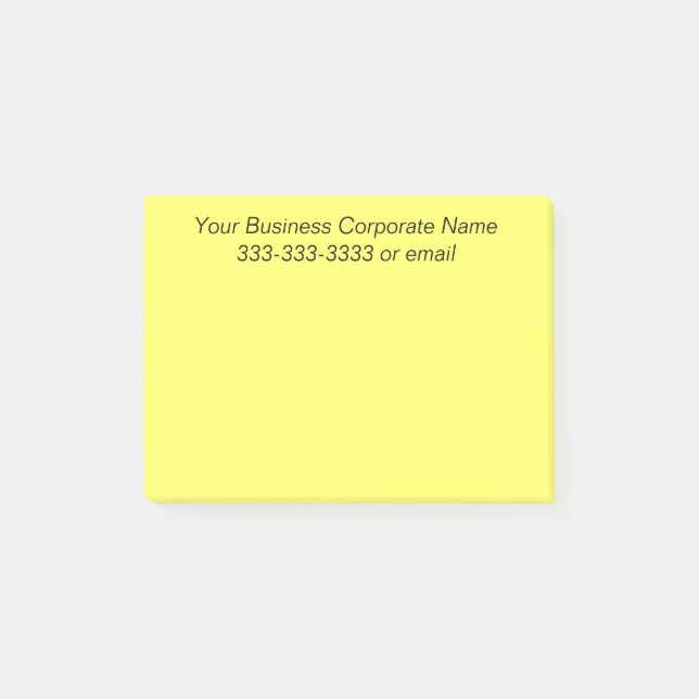 Post-it® Nom de la société customisé simple d'affaires sur (Devant)