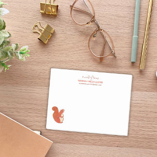 Post-it® Nom de l'écureuil mignon et note de contact