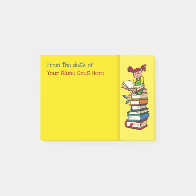 Post-it® Nom de l'enseignant, note de bureau organisatrice  (Devant)