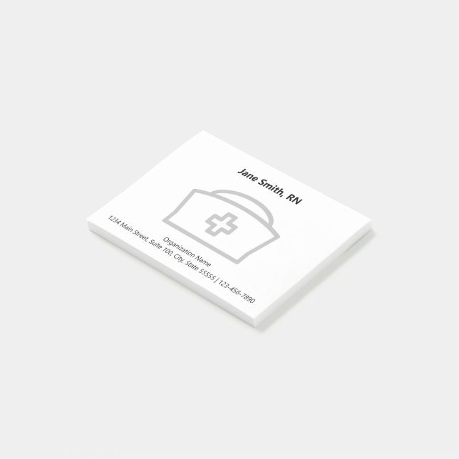 Post-it® Nom de l'infirmière Organisation Adresse Numéro de (Incliné)