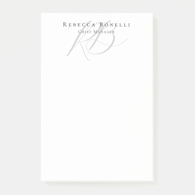 Post-it® Nom de profil exclusif et unique avec monogramme (Devant)