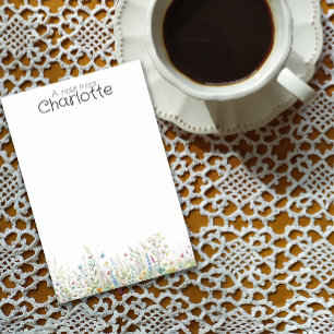 Post-it® Nom du fleur sauvage couleur aquarelle