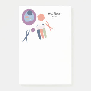 Post-it® Nom du script de cellule de classe de biologie Not