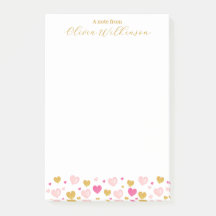 Nom élégant du script or| Coeurs aquarelle