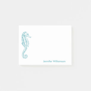 Post-it® Nom fait sur commande bleu turquoise de plage