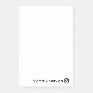 Post-it® Nom Instagram personnalisé   Notes collantes perso