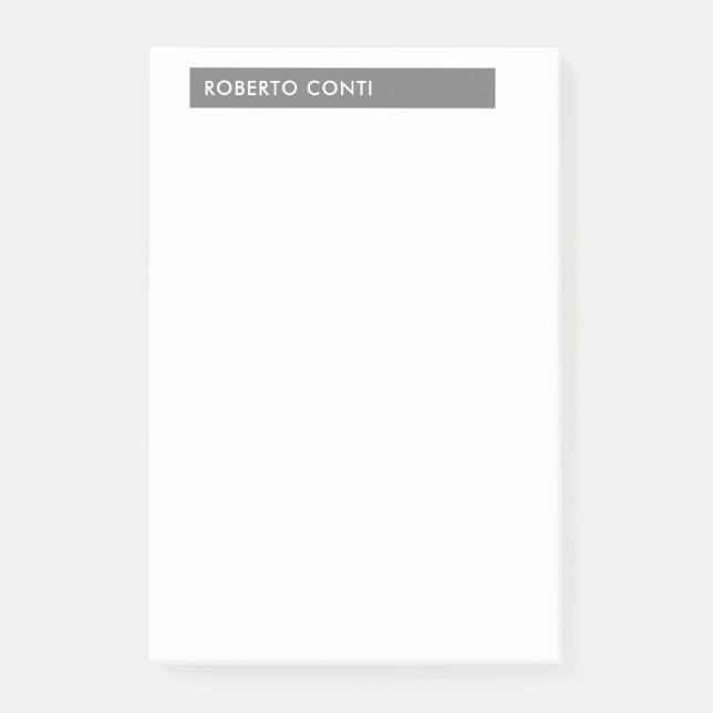 Post-it® Nom minimaliste simple moderne (Devant)