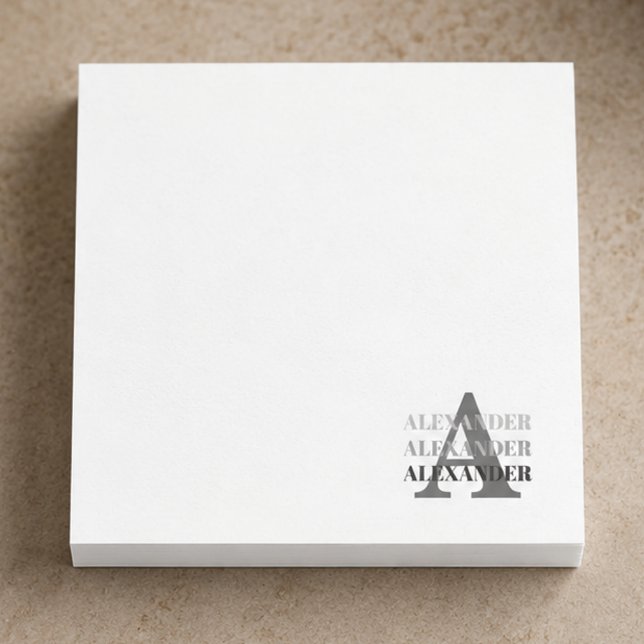Post-it® Nom Monogramme Moderne (Créateur téléchargé)