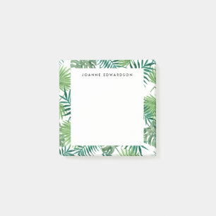 Post-it® Nom monographique des feuilles d'aquarelle tropica