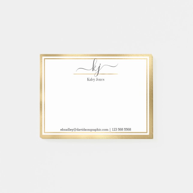 Post-it® Nom personnalisé | À Partir Du Bureau De (Devant)