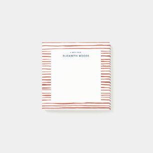 Post-it® Nom personnalisé Aquarelle Rouge Jours fériés tri