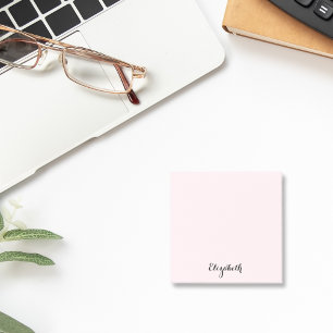Post-it® Nom personnalisé Baby Pink Accueil Bureau Affaires