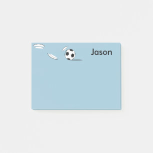 Post-it® Nom personnalisé Bal de soccer Post-it-Notes