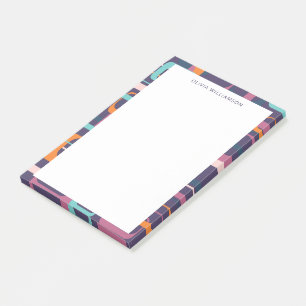 Post-it® Nom personnalisé Bordure Super rétro violet