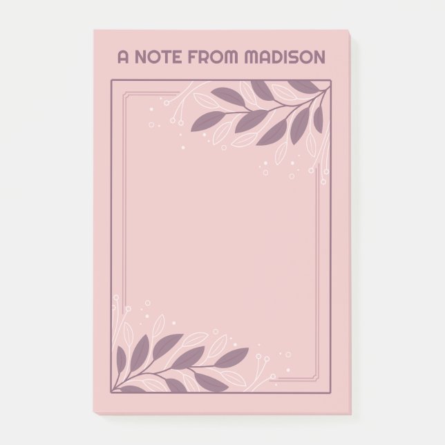 Post-it® Nom personnalisé Cadre feuilleté (Devant)