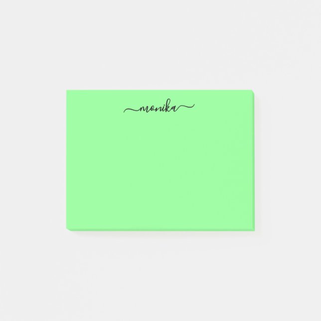 Post-it® Nom personnalisé Cute Green Lime (Devant)