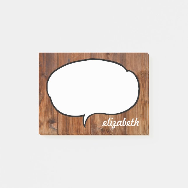 Post-it® Nom personnalisé de la bulle Talk (Devant)