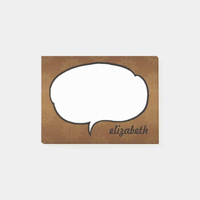 Post-it® Nom personnalisé de la bulle Talk (Devant)