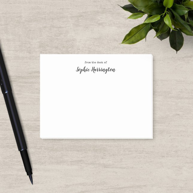 Post-it® Nom personnalisé de la machine à écrire et du scri (Créateur téléchargé)