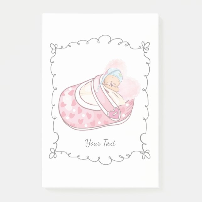 Post-it® Nom personnalisé de l'ours en peluche (Devant)