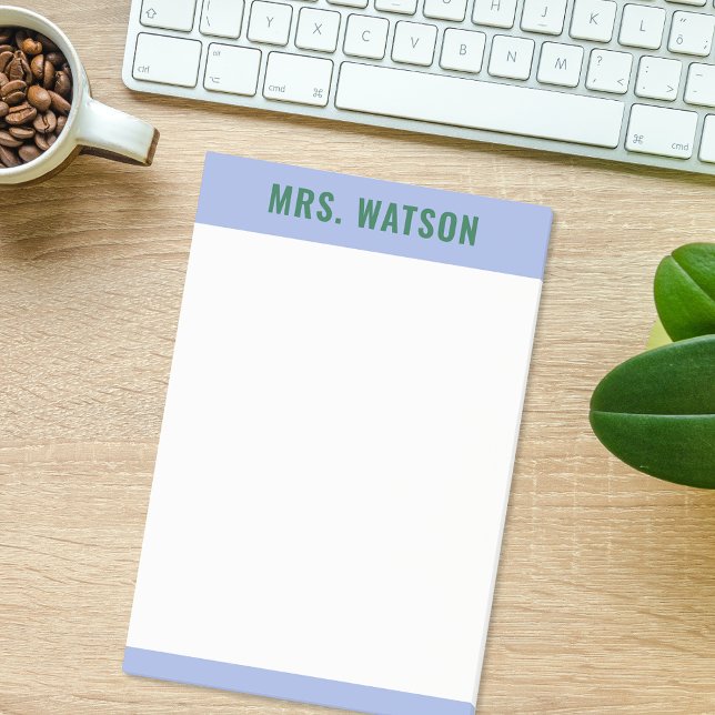 Post-it® Nom personnalisé Enseignant Papeterie Appréciation (Custom Name Teacher Stationery Appreciation Gift Post-it Notes)