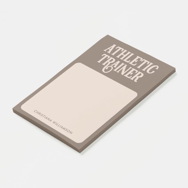Post-it® Nom personnalisé Entraîneur sportif (Incliné)