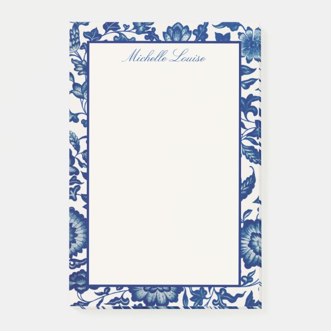 Post-it® Nom personnalisé Floral Flat Post-its Post-its Not (Devant)