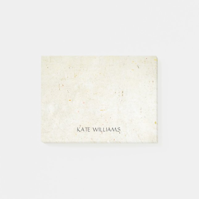 Post-it® Nom personnalisé Fond Bohème Rustique (Devant)