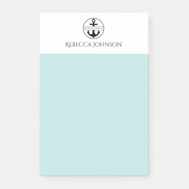 Post-it® Nom personnalisé "From the Desk of" à deux tons (Devant)