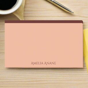 Post-it® Nom personnalisé l Blush Pink & Dark Red Typograph