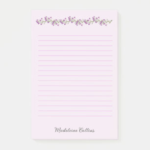 Post-it® Nom personnalisé Lavender florale