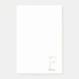 Post-it® Nom personnalisé Lettre F Monogramme Géométrique O