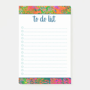 Post-it® Nom personnalisé Liste couleur Abstraite à faire