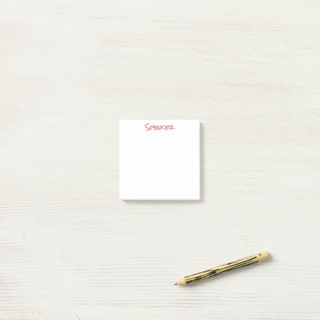 Post-it® Nom personnalisé minimaliste monogramme  (Sur un bureau)