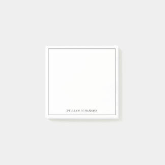 Post-it® Nom personnalisé minimaliste Professionnel Blanc m