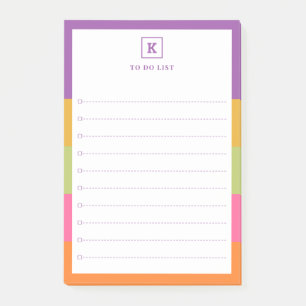 Post-it® Nom Personnalisé Moderne Monogramme Étudiant À Fai