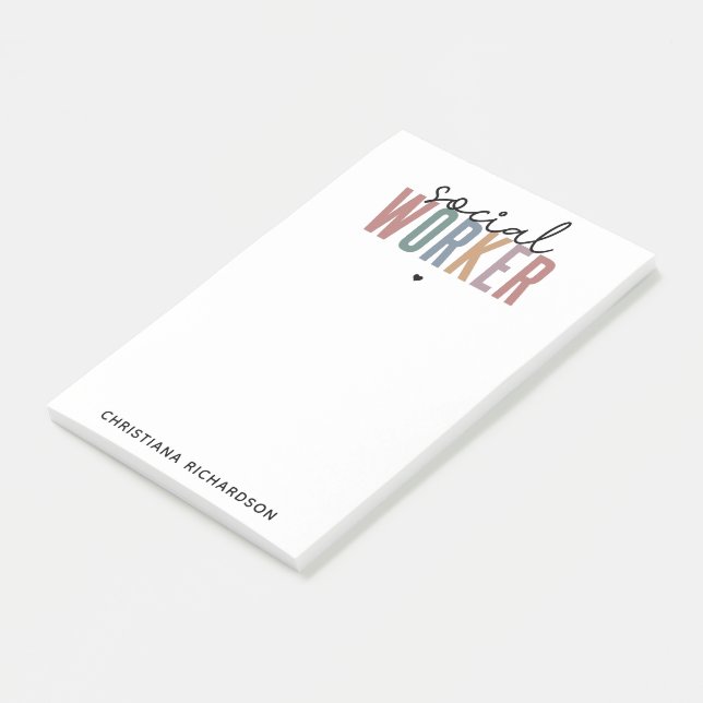 Post-it® Nom personnalisé Offres de diplôme d'un travailleu (Incliné)