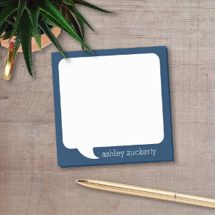 Post-it® Nom personnalisé par bulle d'entretien de bleu